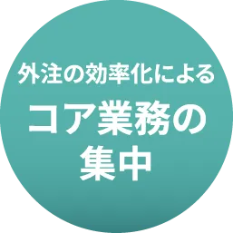 外注の効率化によるコア業務の集中